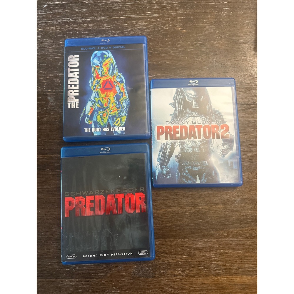Predator 3-Movie Blu-ray Bundle Schwarzenegger Predator 2‎ The Predator 2018 Set